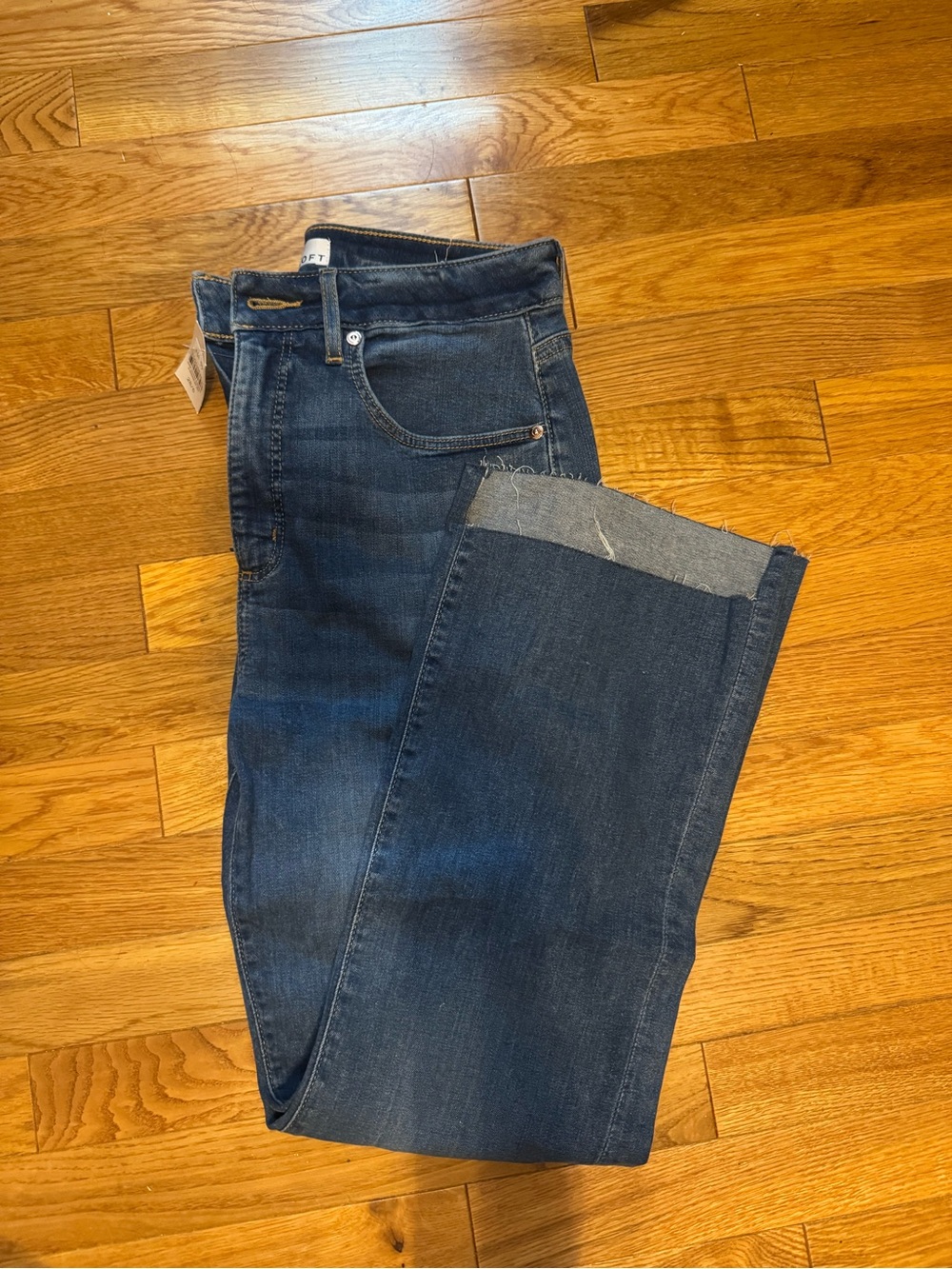 LOFT Dark Blue Cropped Ankle Jeans